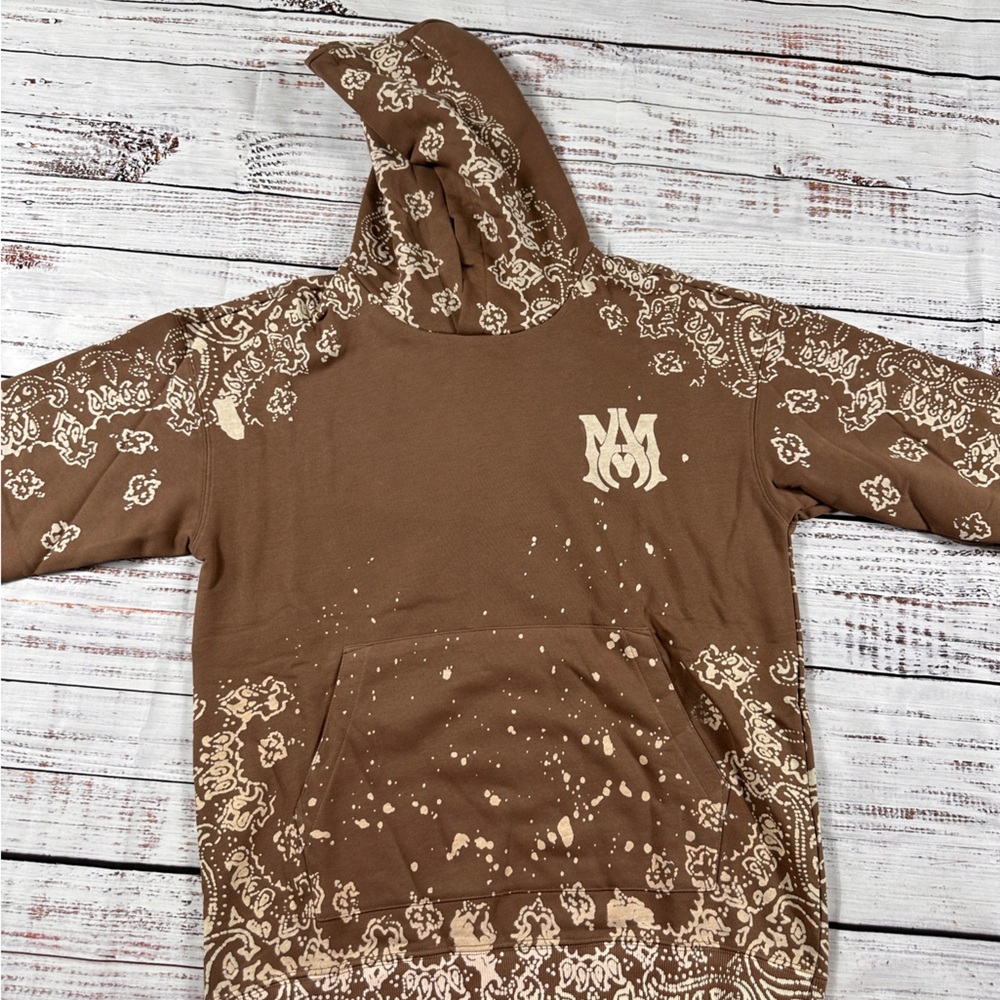 Amiri Hoodie Latte Brown Hoodie Men’s Size Large